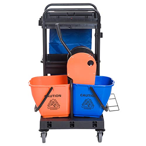 HOMCOM Putzwagen mit 4 Rollen und Eimern - 6