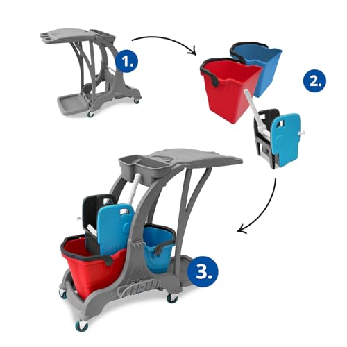 Hypafol Putzwagen 2x25l Eimer Doppelfahrwagen - 4