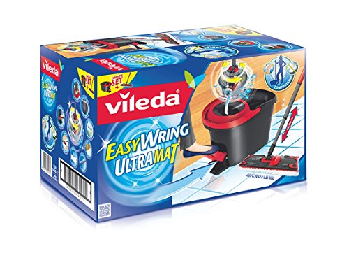 Vileda EasyWring UltraMat Komplett-Set, Bodenwischer und Eimer mit PowerSchleuder - 2