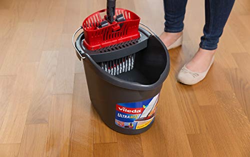 Vileda UltraMat Komplett-Set, Bodenwischer und Eimer mit PowerPresse - 5