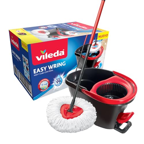 Vileda EasyWring & Clean Komplett-Set, Wischmop und Eimer mit PowerSchleuder