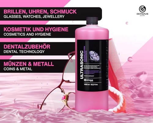 250ml Ultraschallreiniger Konzentrat für Ultraschallbad mit extra Glanz- und Klarsichtverstärker, als Brillenreiniger, Schmuckreiniger für Optik und Mechanik mit Fettlösekraft - 2