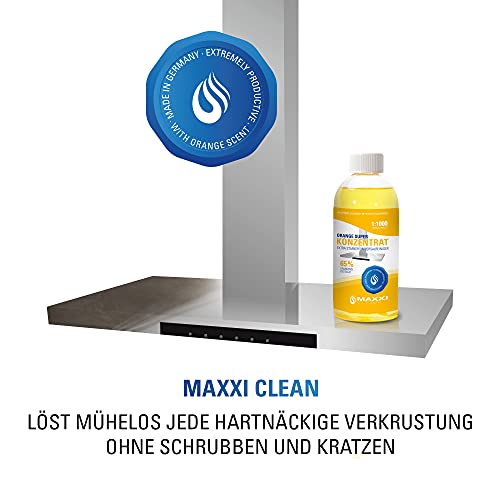 Maxxi Clean Orangenreiniger Konzentrat Reinigungsmittel 500 ml – Universalreiniger als Glasreiniger, WC Reiniger, Badreiniger und Küchenreiniger für Haushalt und Industrie – extra stark - 4