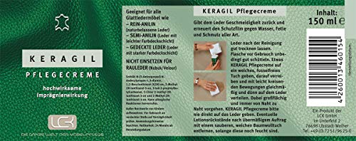 KERAGIL Lederpflege und -reinigungs Set, je 150 ml Reiniger und Pflegecreme - 3