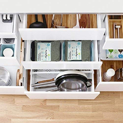 Apalus® Luftentfeuchter Schrank | Luftreiniger Beutel Aus Bambus Aktivkohle, Der Natürliche Lufterfrischer & Raumerfrischer ist der perfekte Geruchskiller für Bad, Garderobe, Küche und Küchenschränke - 7