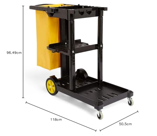 Amazon Basics Reinigungswagen mit Reißverschlusstasche und 2 Ablageflächen - 6